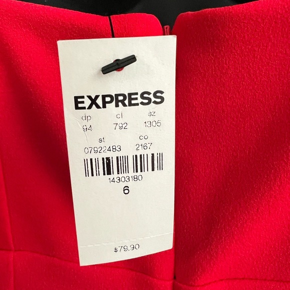 NWT Express Red Sleeveless Cocktail Dress - Picture 4 of 4